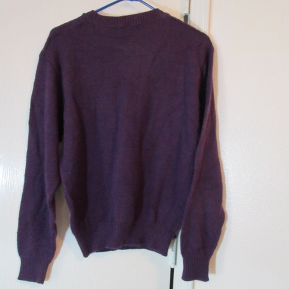 MEN'S REED ST. JAMES PURPLE KNIT SWEATER Large - Picture 3 of 3